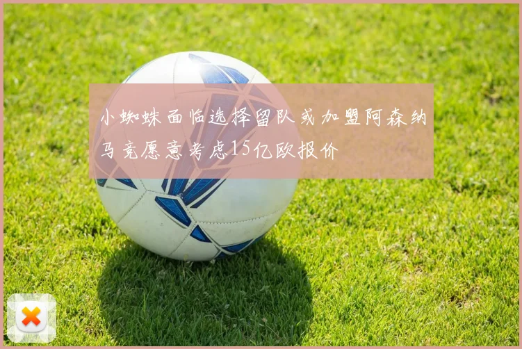 小蜘蛛面临选择留队或加盟阿森纳马竞愿意考虑15亿欧报价